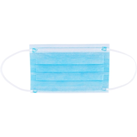 Global Industrial Kids Disposable Face Mask, Blue, Youth/One Size, 50 PK 708520